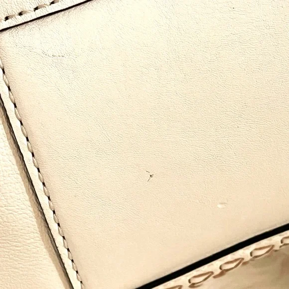 EUC White Rebecca Minkoff Studded Braided Leather Crossbody Bag - Picture 11 of 16